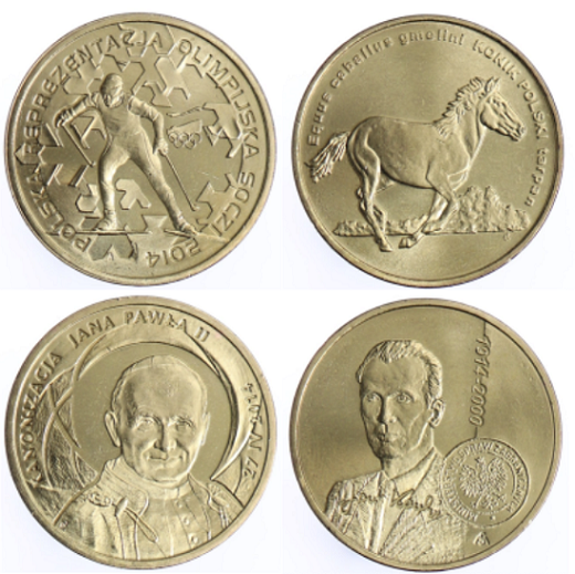 Komplet monet 2 zł - 2014 rok