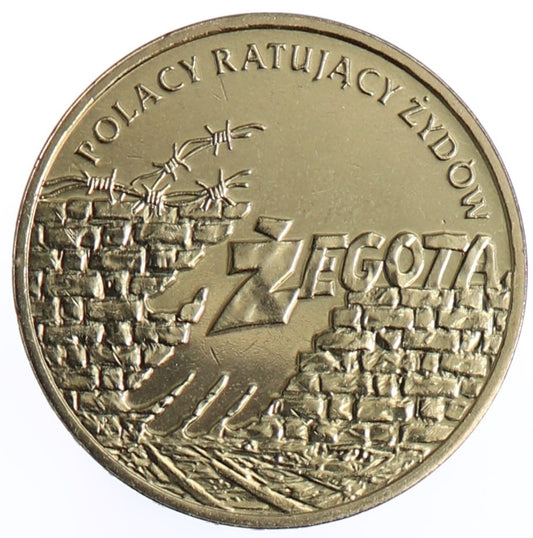 Moneta 2 zł Polacy ratujący Żydów - 2009 rok